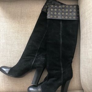 Miss Sixty Black Leather/Suede Boots